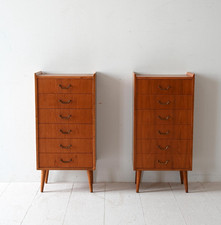 MidCentury Coppia comodini in
