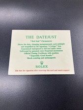 Rolex Datejust libretto carta