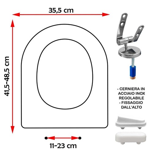Sedile copriwater compatibile - sedile,