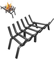 Griglia per Camino, 24 Pollici Supporto per Tronchi Solidi, Ghisa Resistente... 
