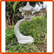 Statua pagoda lanterna lampada giapponese da giardino zen esterno in pietra 70CM