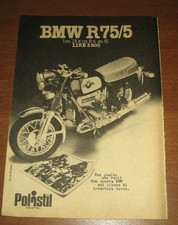 PUBBLICITA POLISTIL MOTO BMW R75/5 vintage advertising werbung anni 70