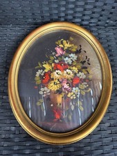 Quadro Antico Fiori Olio su