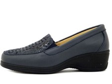 Mocassini Donna Blu in Pelle