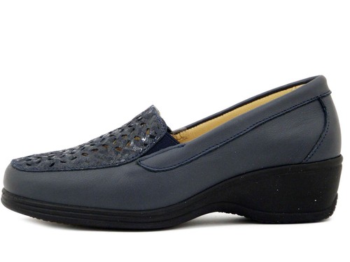 Mocassini donna blu pelle - donna,