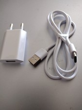 CARICABATTERIA PRESA CASA SPINA MURO ALIMENTATORE USB 5V 1A + CAVO USB-C TYPE_C