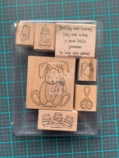 Stampin Up Baby Boutique Trasparente Montatura Timbri Bavaglino Stivaletti