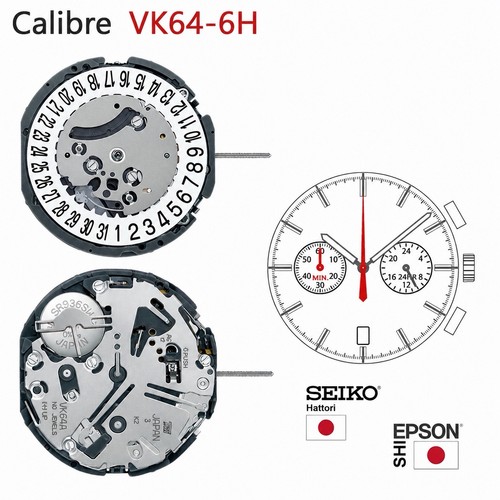 Movimento seiko vk64 - seiko, vk64-6h
