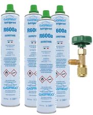 NR. 4 BOMBOLA GAS REFRIGERANTE R600A R600 420 GR + RUBINETTO - FRIGO FREEZER