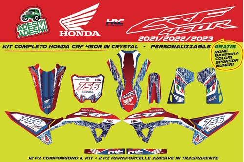 Kit adesivi grafiche per honda - kit,