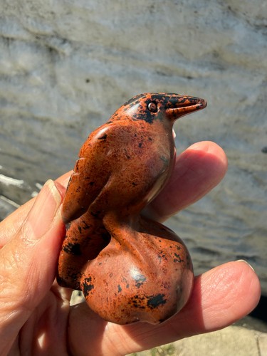 Obsidian mahogany crystal - crystal, bird
