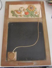 THUN Lavagna nera con cancellino con Papera e fiori Paperella SPESE GRATIS