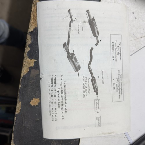 Centrale scarico peugeot 106 - centrale,
