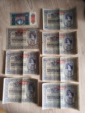  Lot de 8 billets kronen