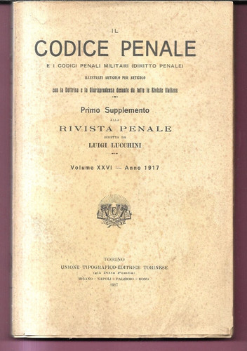 Luigi lucchini 1917 codice - 1917,