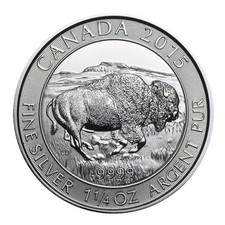 2015 $8 Canadian Silver Bison