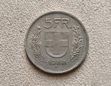 5 FRANCHI SVIZZERI  1968 B