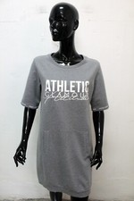 Liu Jo Vestito Donna Taglia M Abito Tubino Dress Manica Corta Grigio Woman Logo