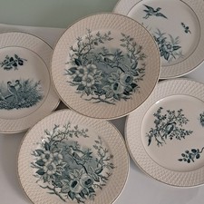 Richard Ginori:  Piatti Della Serie "Il Mattino" Con Soggetti Floreali E Uccelli