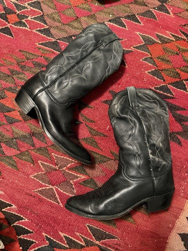 Stivali cowboy vintage neri - vintage,