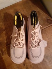 Stivali nuovi senza etichette Pretty KICKERS 'Kick Lo Creepy' rosa scuro scamosciati plateau EU41/UK7