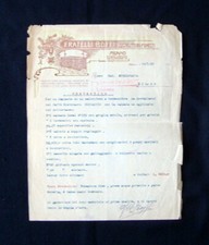 Fattura Preventivo Fratelli Boffi Fumisti Milano 1925 Cucine Stufe Franklin