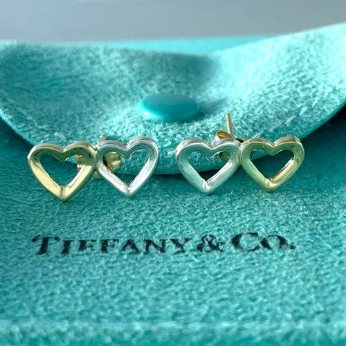 Orecchini tiffany doppio cuore - orecchini,