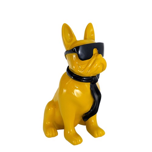 Bulldog cane con occhiali - , da