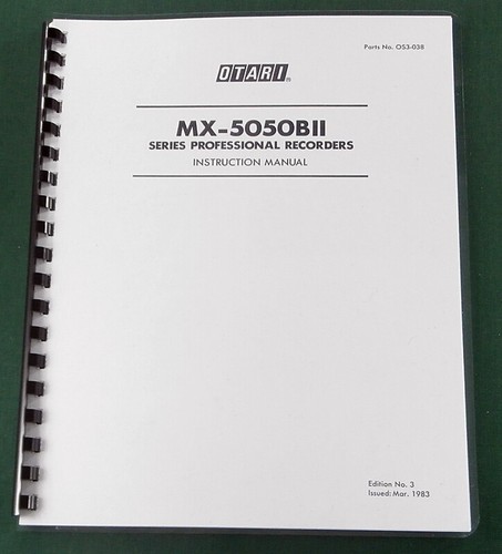 Otari 5050bii manuale - mx-5050bii,