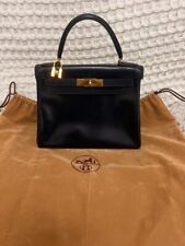 hermès kelly 28 1979 dark blue with gold hardware vintage (2001 limited edition)