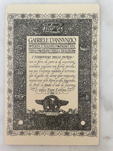 Inedito gabriele annunzio - gabriele, d'annunzio