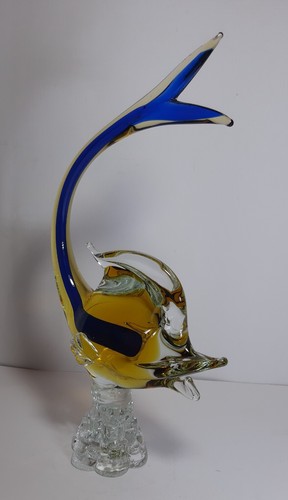 Grande scultura murano pesce - grande,