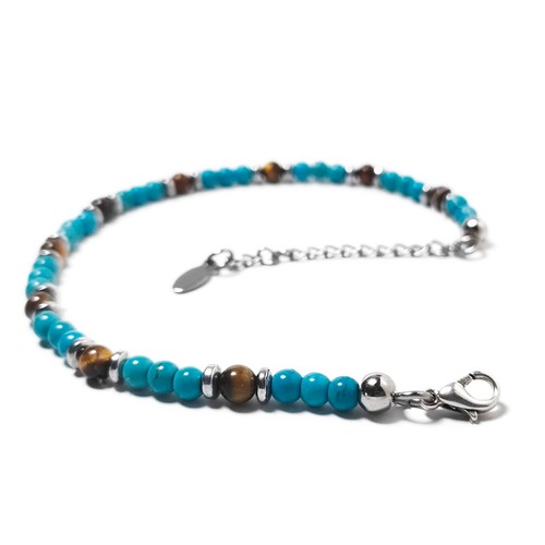Bracciale uomo con turchese - bracciale, da