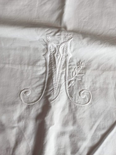 Coppia federe cotone - , antico