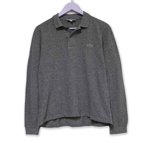 Polo lacoste grigia manica - grigia,