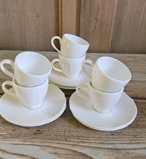 Richard Ginori 1735 Porcellana 6 Tazze Caffè Con Piatto Modello Duchessa