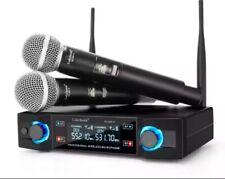 Doppio radiomicrofono Wireless professionale Lokchonk UHF doppio canale KARAOKE