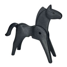 Playmobil cavallo vintage nero