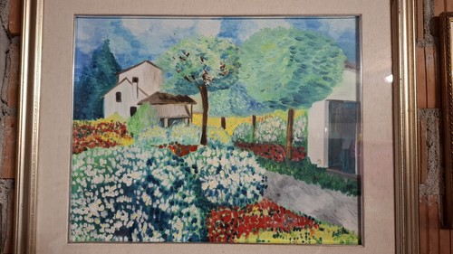 Quadro vintage olio tela - olio,