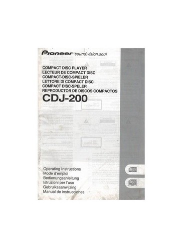 Pioneer cdj 200 manuale - cdj-200, in
