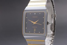 [Ecc+5] RADO DiaStar 152.0366.3 Quarzo 28mm Quadrante Nero Data Polso-158mm Uomo