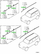 Clip fissaggio modanature tetto Pajero v20 anche targhet usato