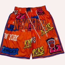 NBA Short NEW YORK KNICKS Orange Special Draw with Pockets Basketball Sport