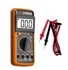 Multimetro Digitale Tester Professionale Tascabile con Cavi Puntali Display LCD