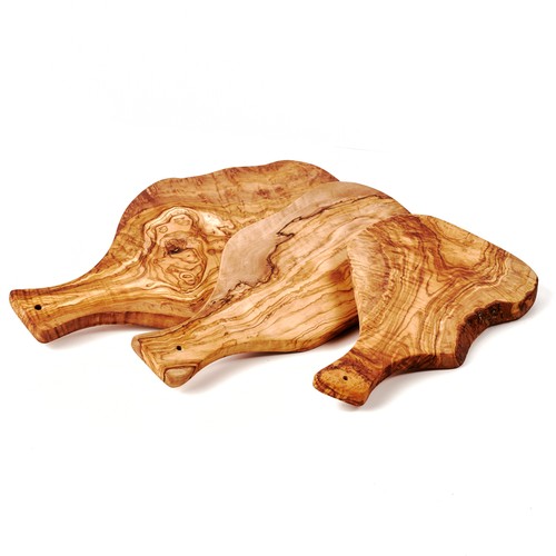 Tagliere legno olivo con - in,