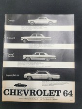1964 GM CHEVROLET pagina pubblicitaria italiana originale d'epoca Impala Corvair Bel Air modellini