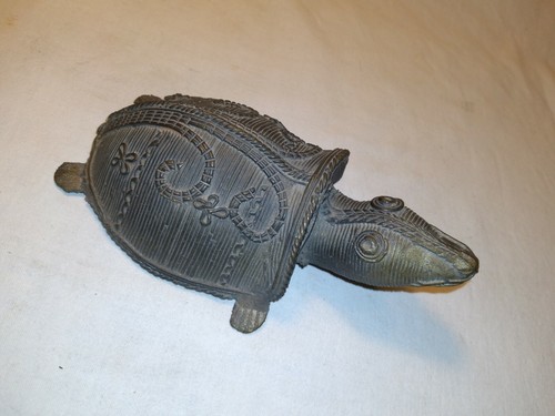 African benin bronze turtle - benin,