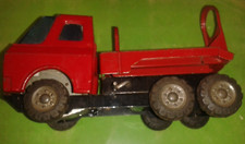 giocattolo latta betoniera a 3 assi  con frizione OK  vintage per parti ricambio