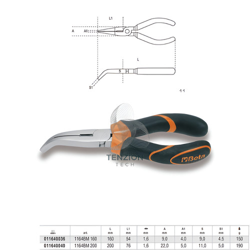 Pinza becchi piatti - pinza, a