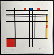 Piet Mondrian Litografia 1978, 180ex. COA originale numerata certificata